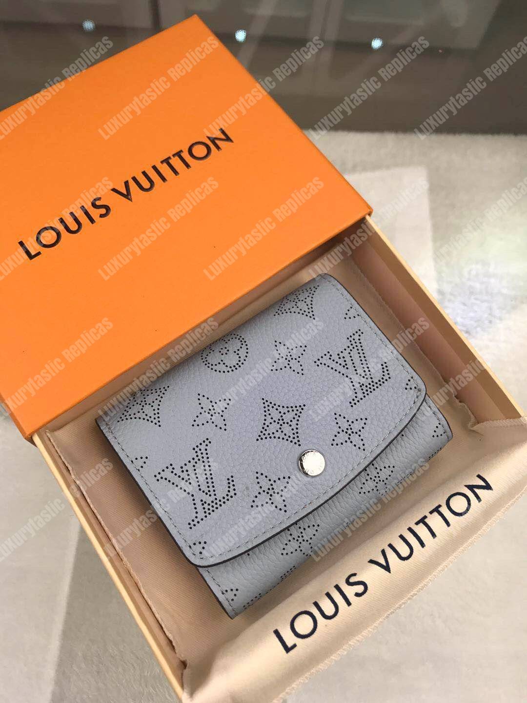 LV Iris Compact Wallet Mahina Bleu Horizon Pumpkin