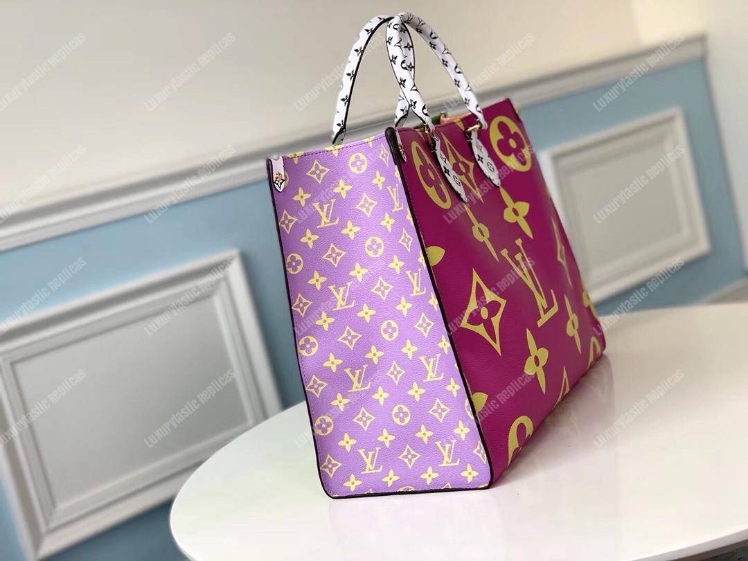 LV Onthego Monogram Toron Handle Vert Tote Bag GM