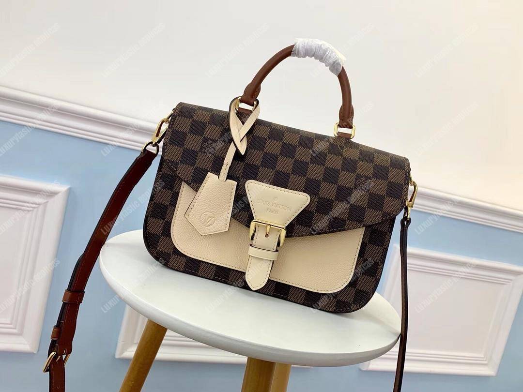 LV Beaumarchais Damier Ebene Creme