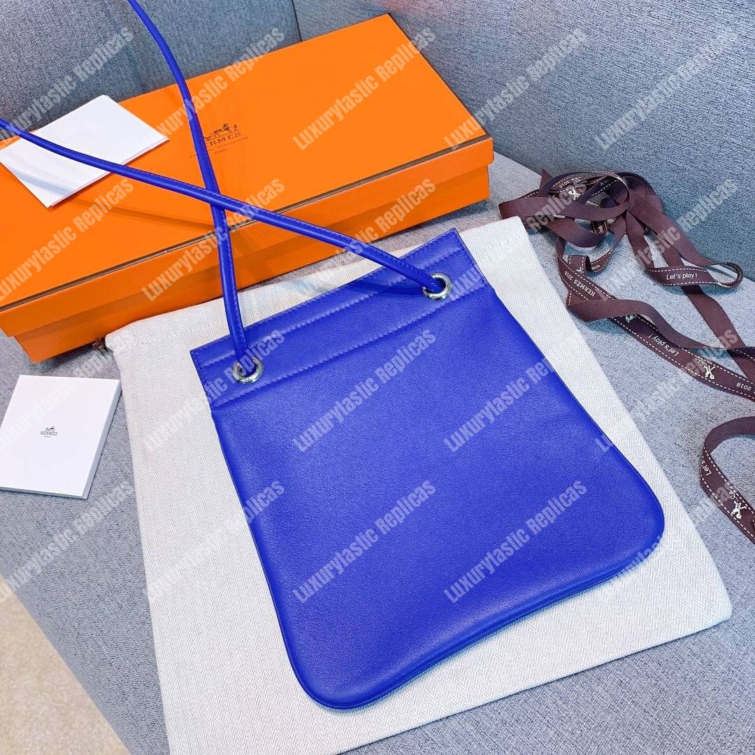 H**mes aline mini bag swift bleu electrique
