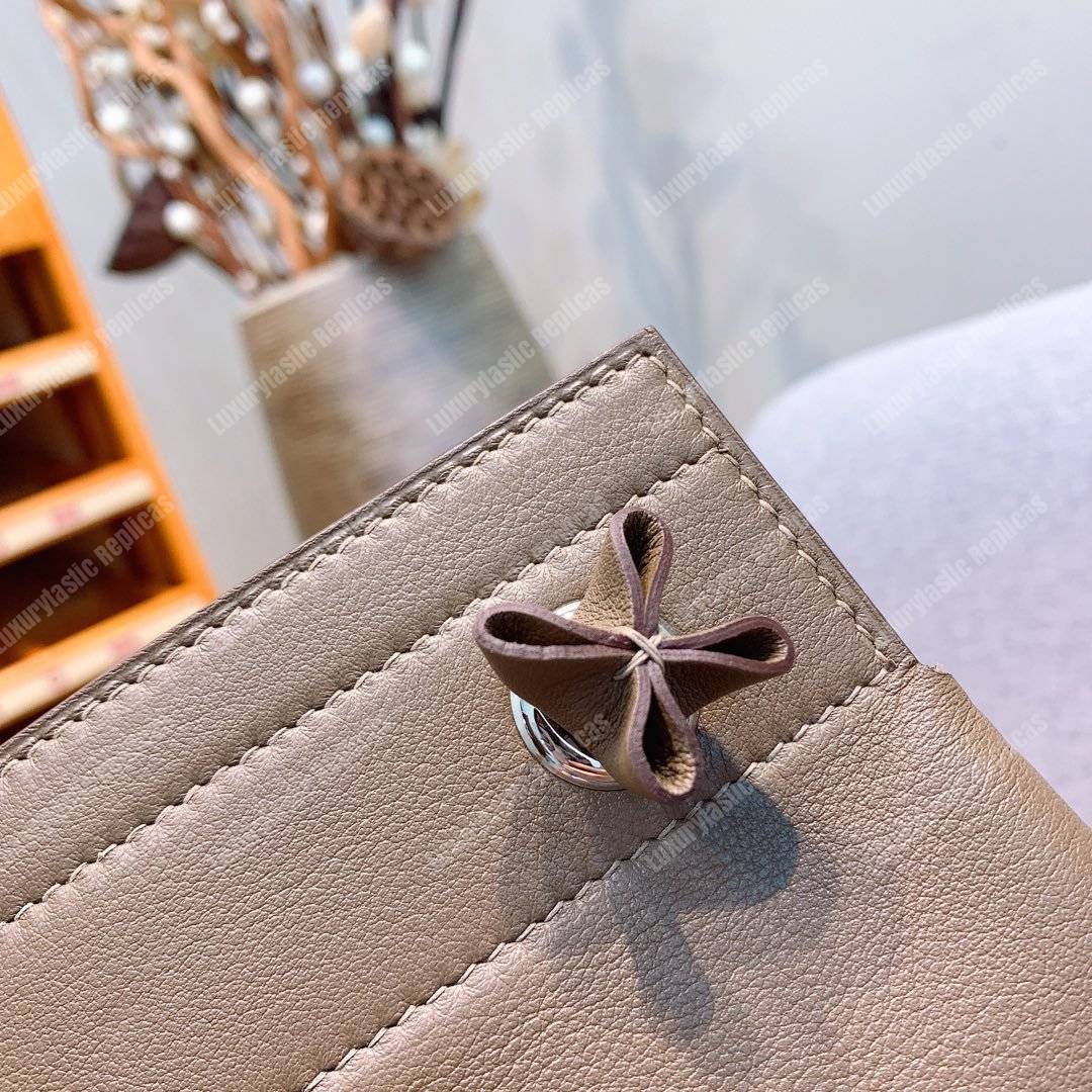 H**mes aline mini bag swift etoupe