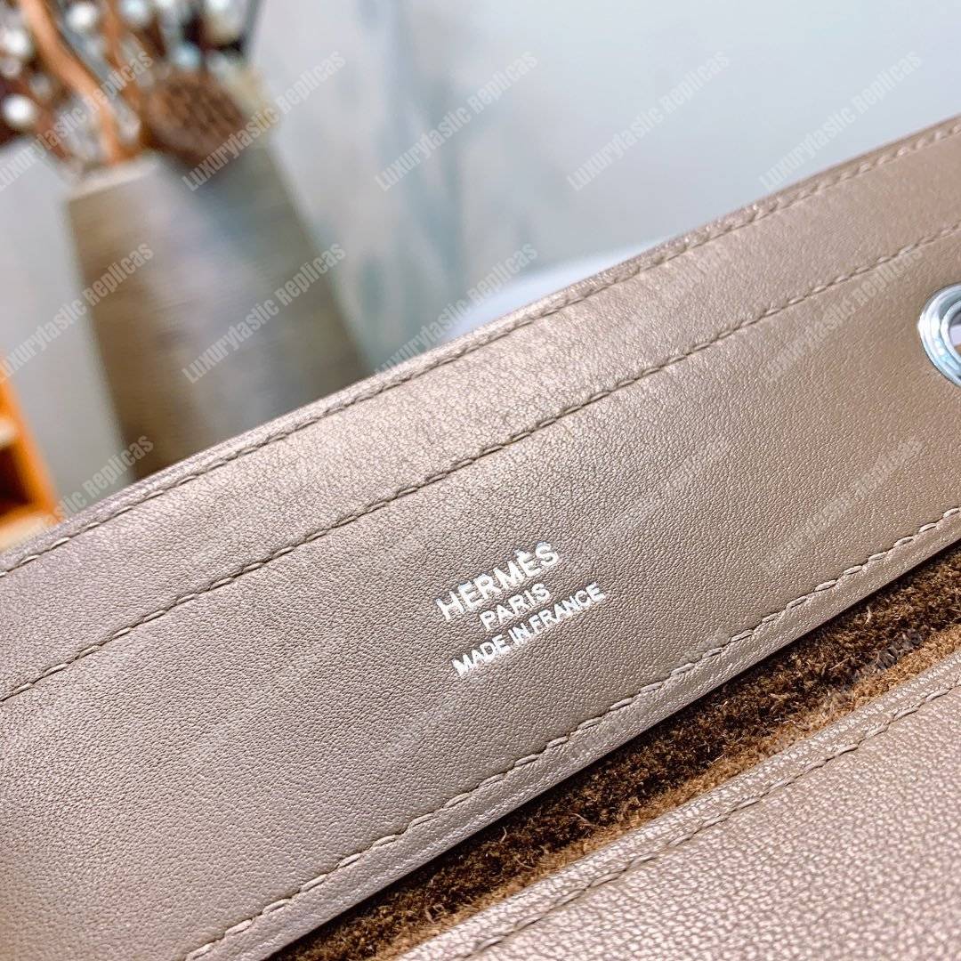 H**mes aline mini bag swift etoupe
