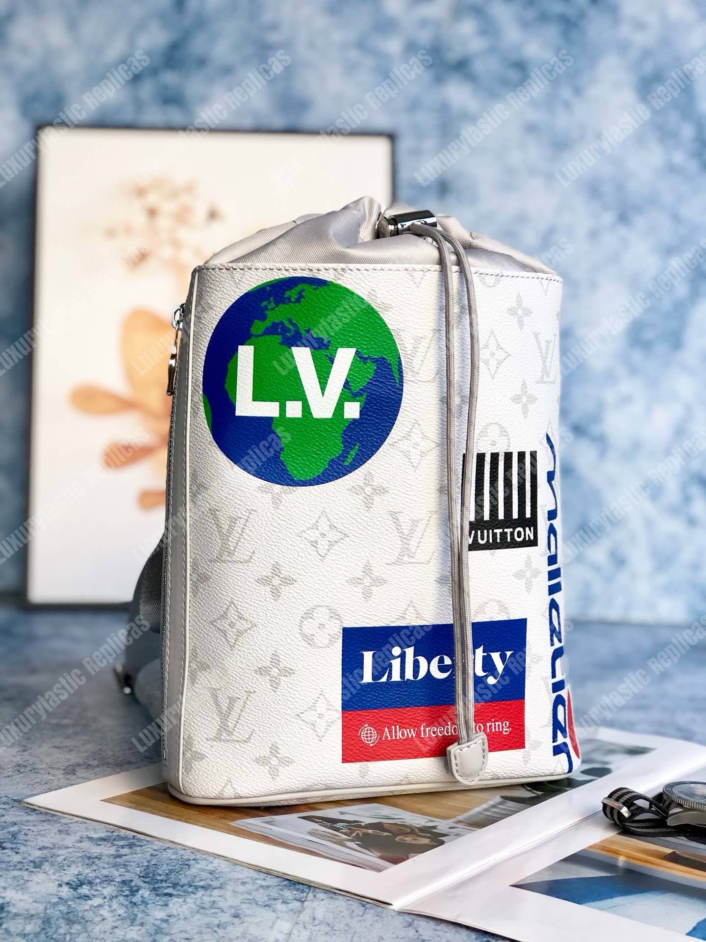 LV Chalk Sling Bag Monogram White Canvas