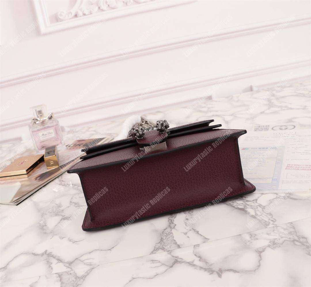 G*u*i dionysus leather mini bag burgundy