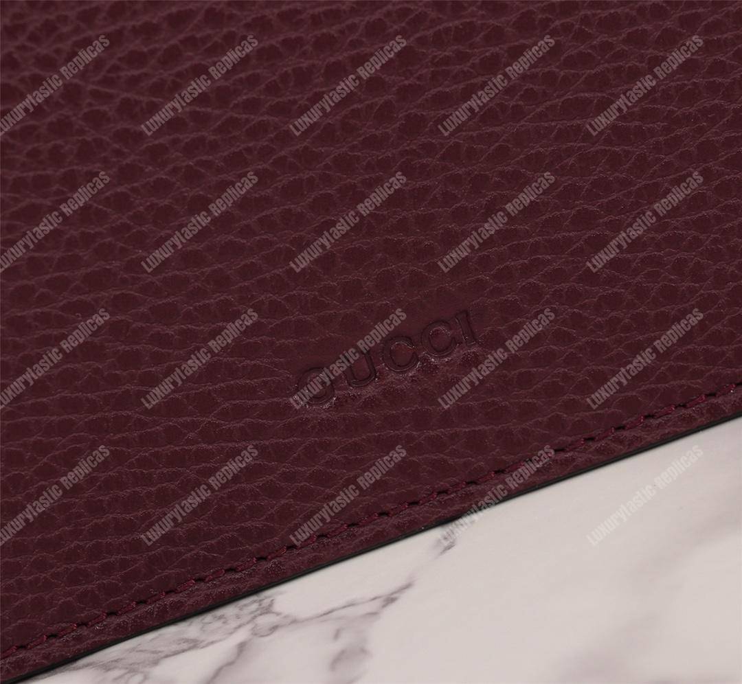 G*u*i dionysus small shoulder bag burgundy leather