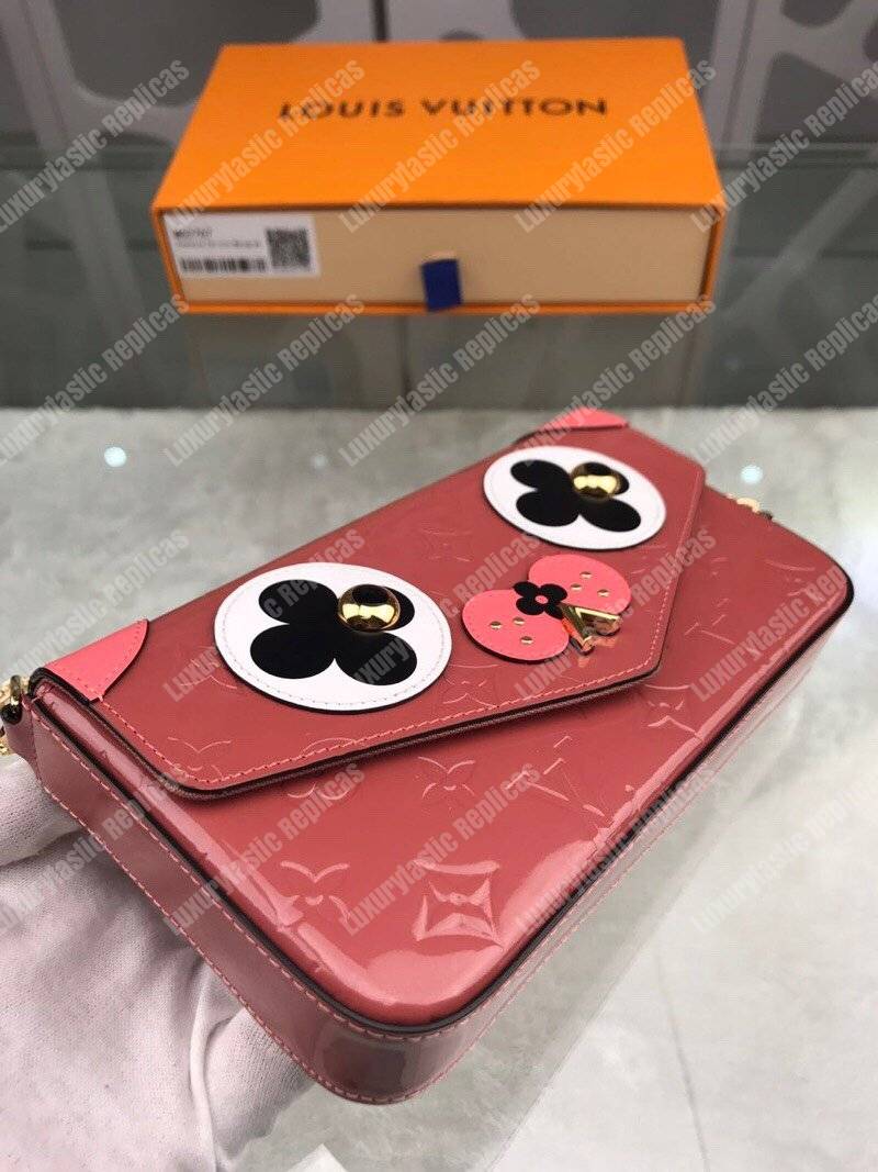 LV Pochette Felicie Monogram Puppy Face