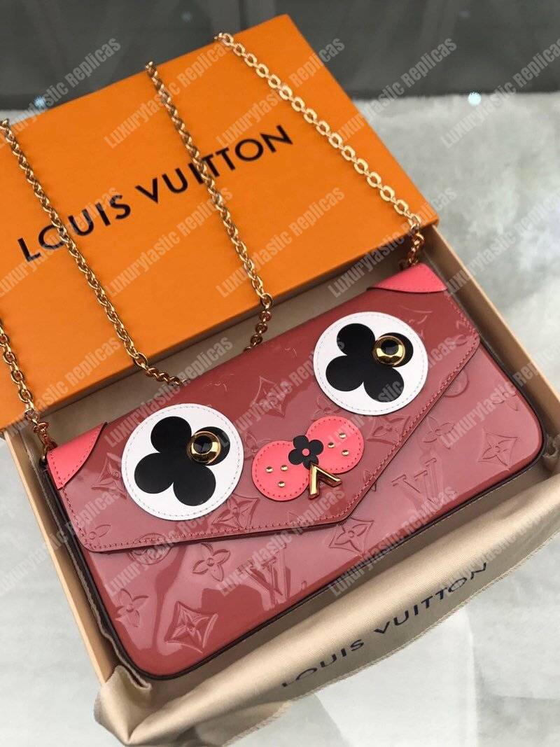 LV Pochette Felicie Monogram Puppy Face