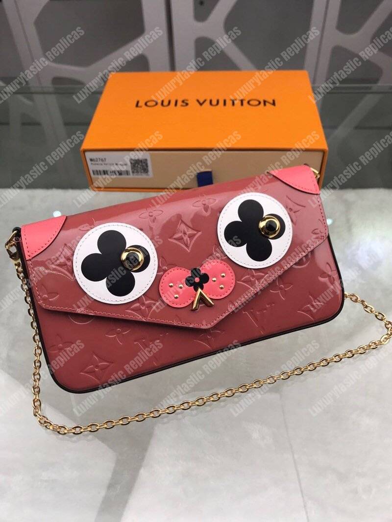 LV Pochette Felicie Monogram Puppy Face