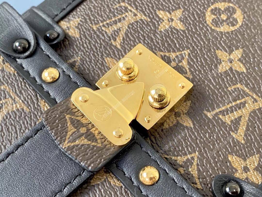 LV Pochette Verticale Trunk Monogram Canvas Black Leather