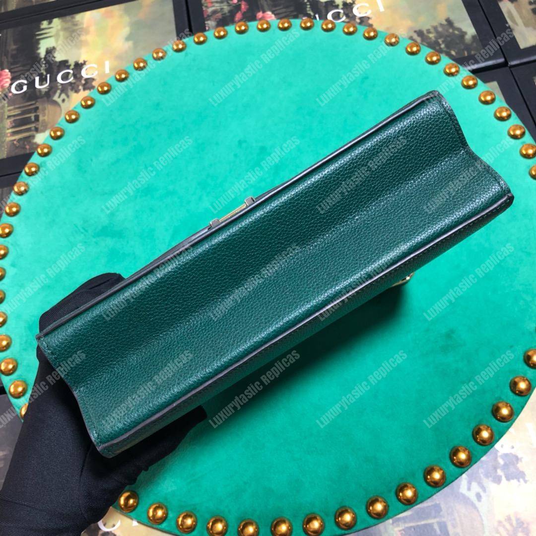 G*u*i zumi grainy leather small shoulder bag green