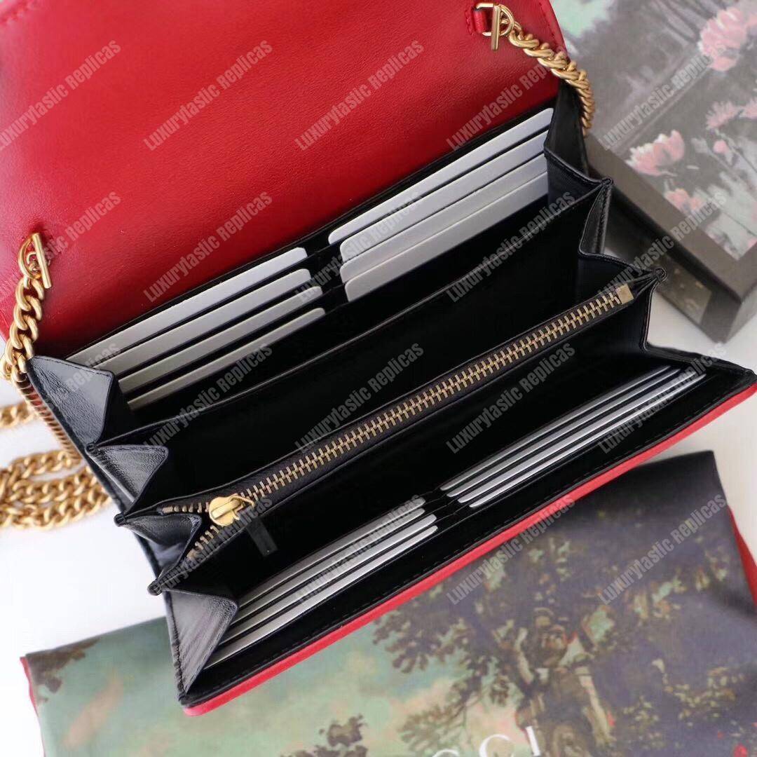 G*u*i gg marmont quilted shoulder bag black cerise