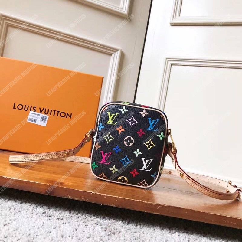 LV Rift Shoulder Bag Multicolor Rift Monogram Black