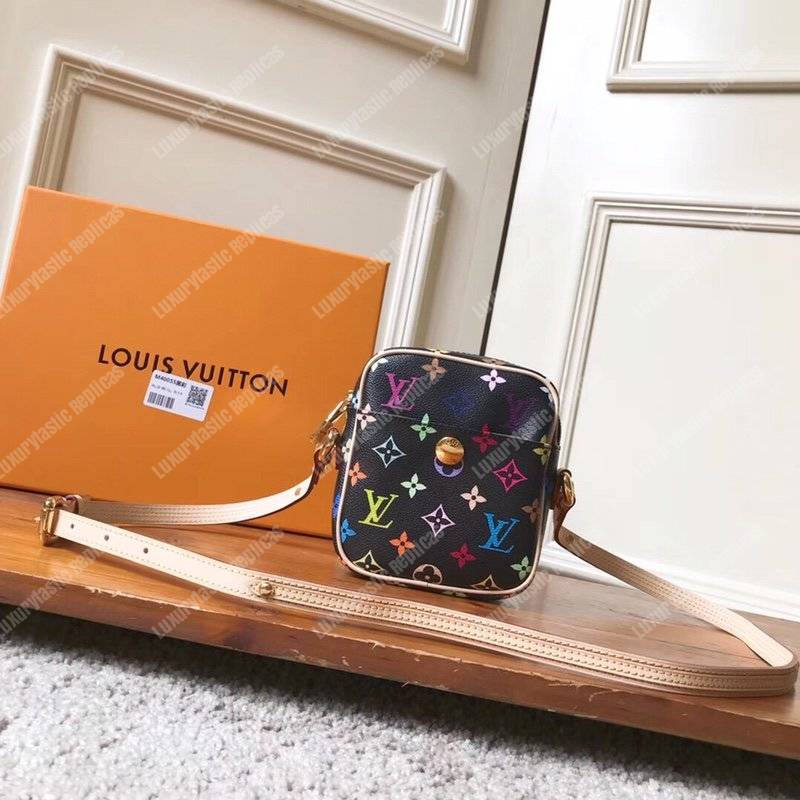 LV Rift Shoulder Bag Multicolor Rift Monogram Black
