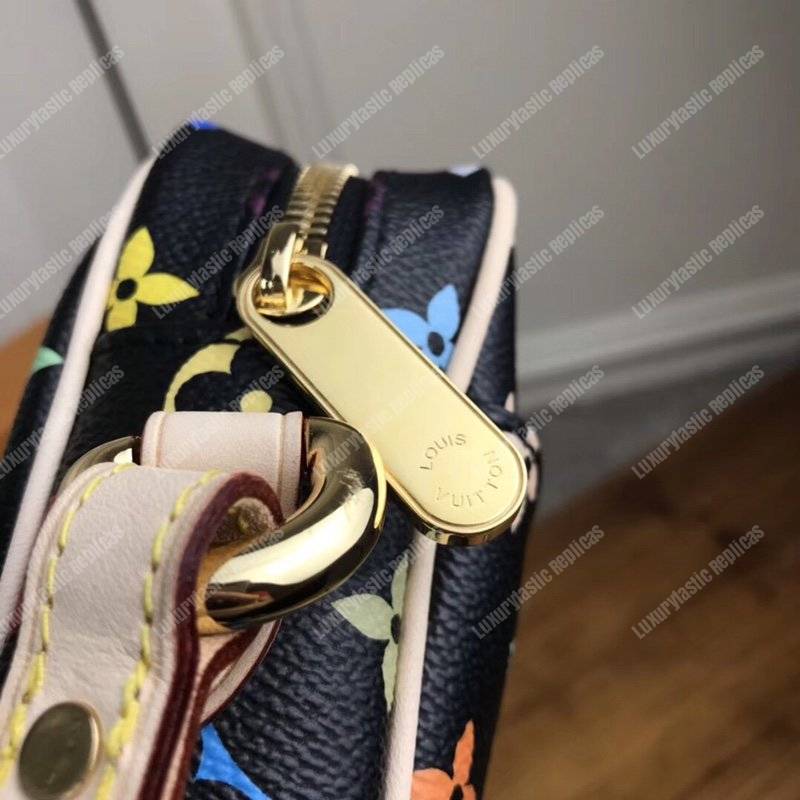 LV Rift Shoulder Bag Multicolor Rift Monogram Black