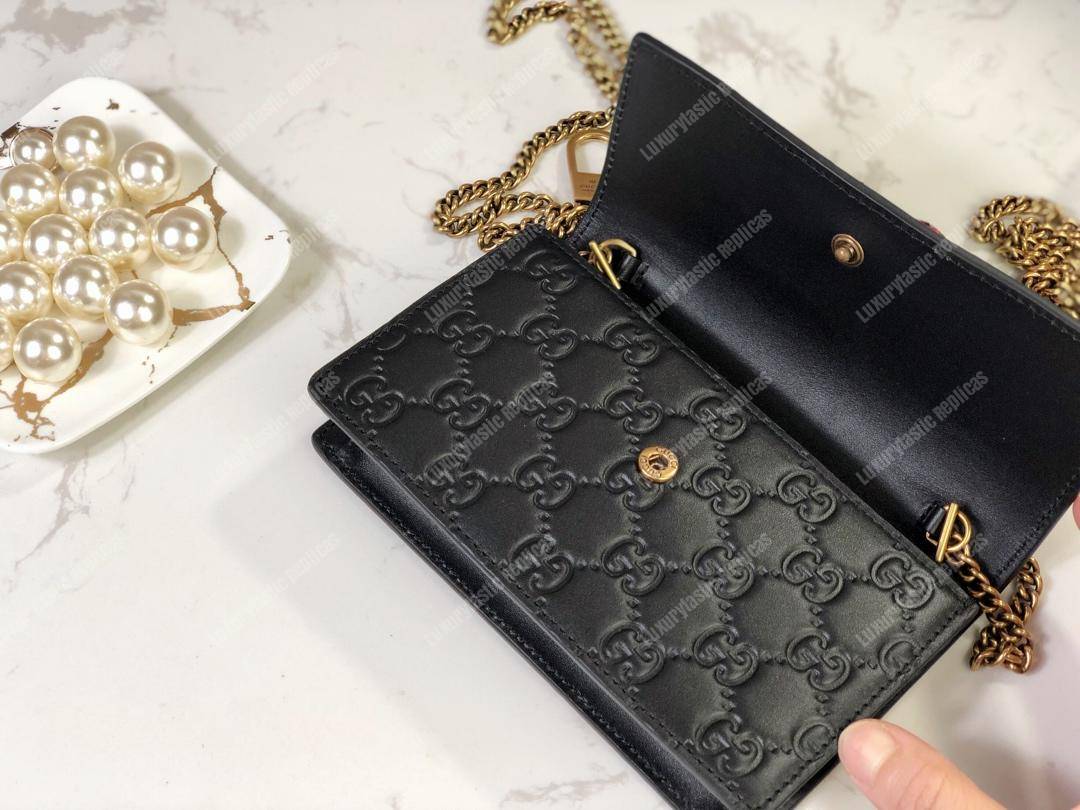 G*u*i signature mini bag with cherries black