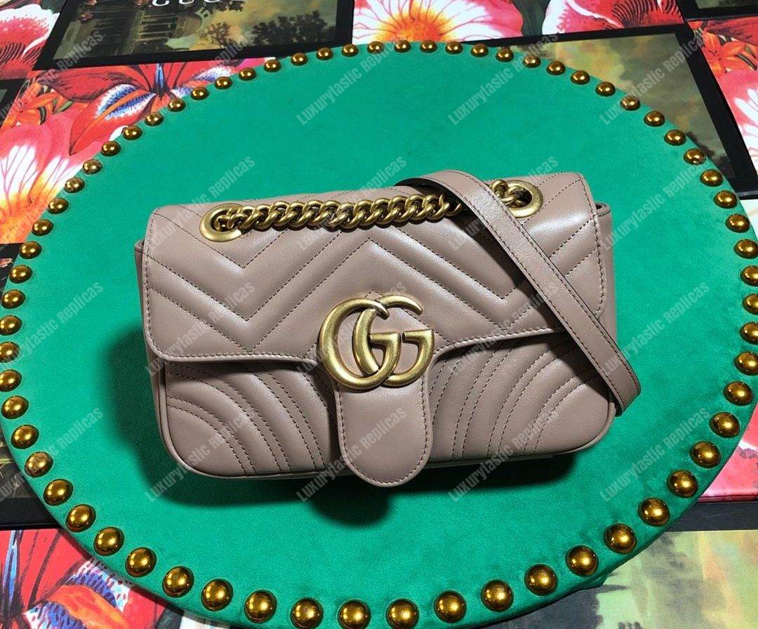 G*u*i gg marmont matelassé mini bag dusty pink