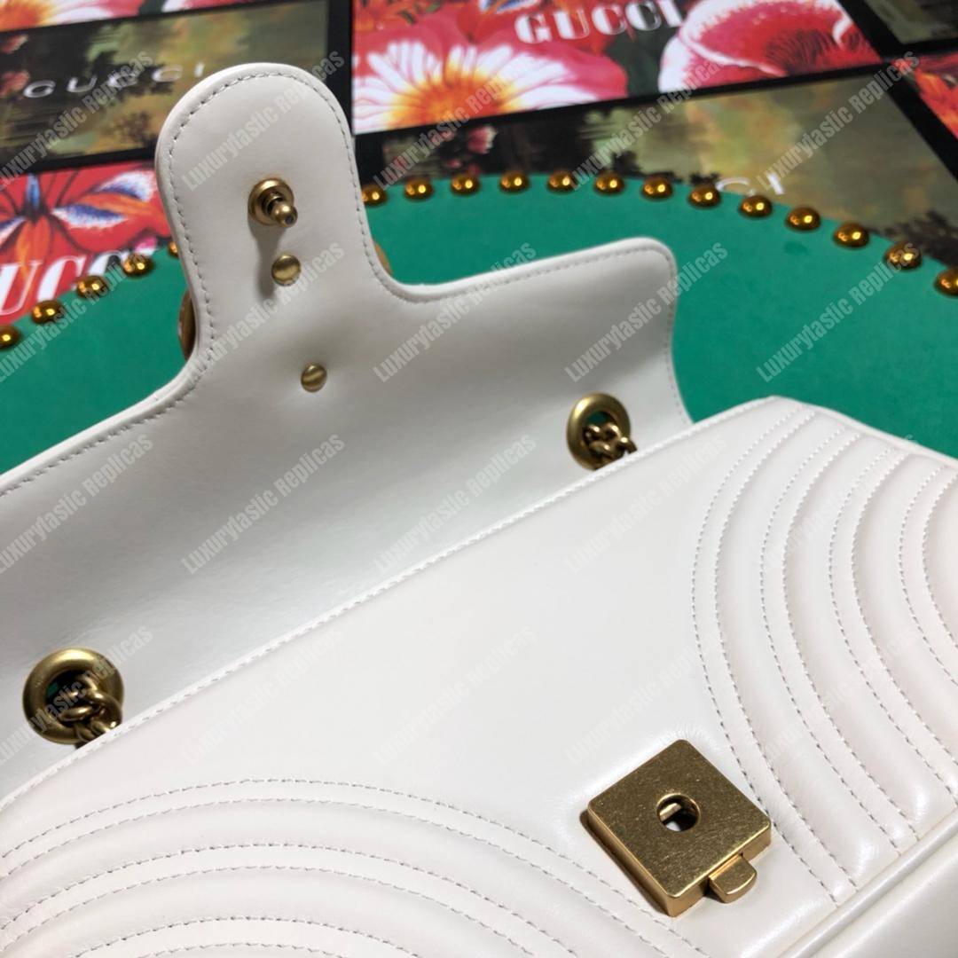 G*u*i gg marmont small shoulder bag white
