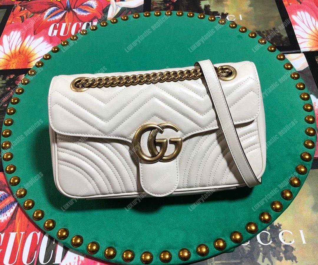 G*u*i gg marmont small shoulder bag white