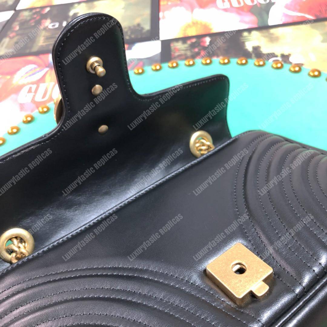 G*u*i gg marmont small shoulder bag black