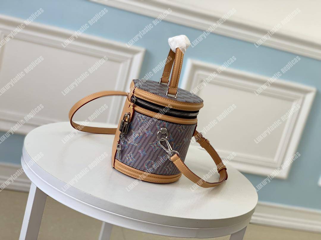 LV Cannes Monogram Pop Print Blue