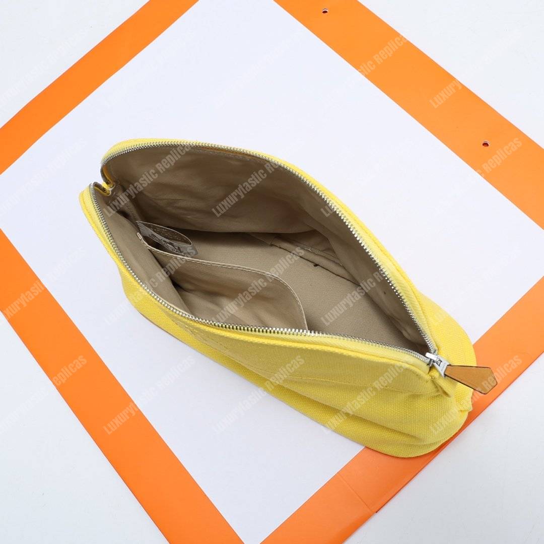 H**mes bolide travel case medium model yellow