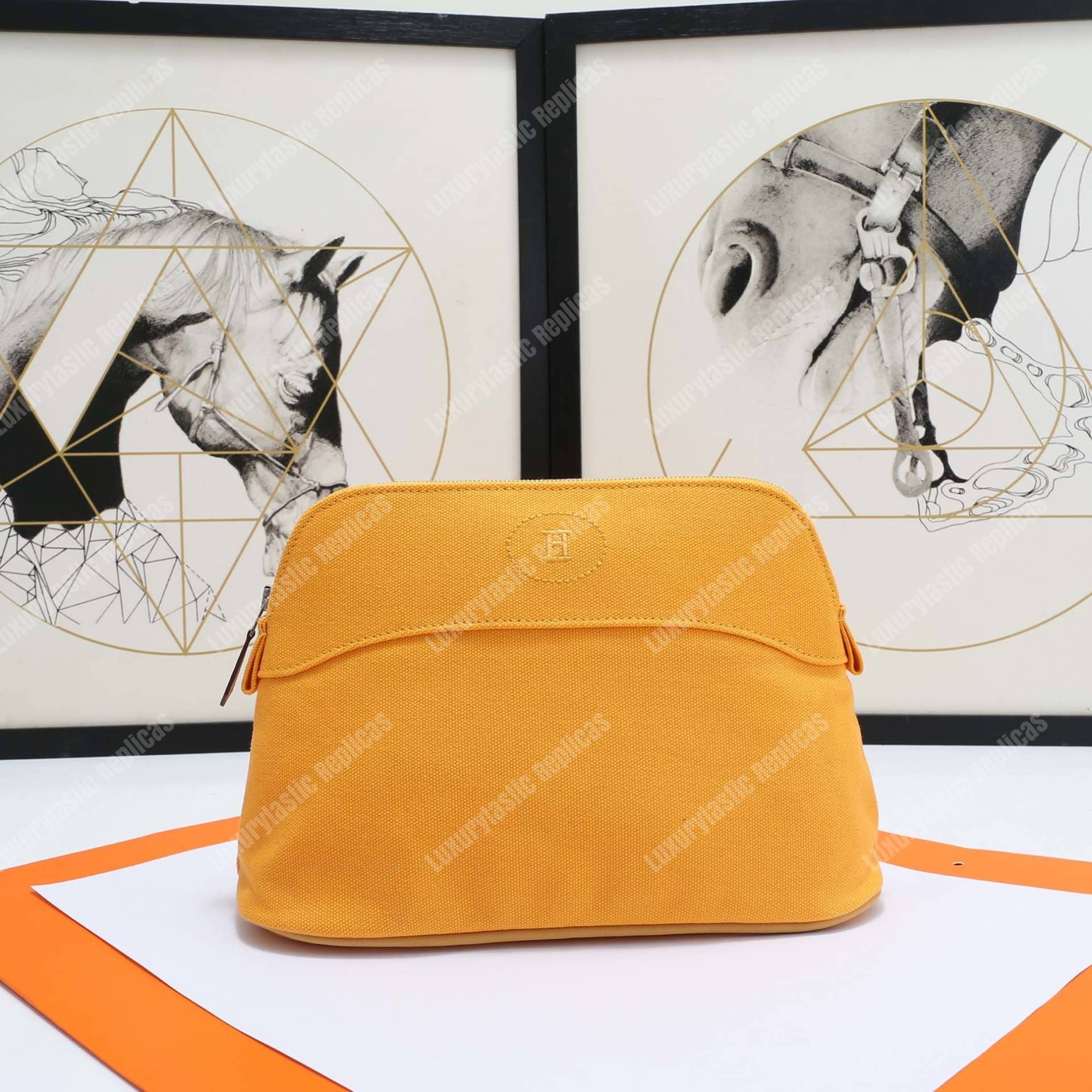 H**mes bolide travel case medium model light orange