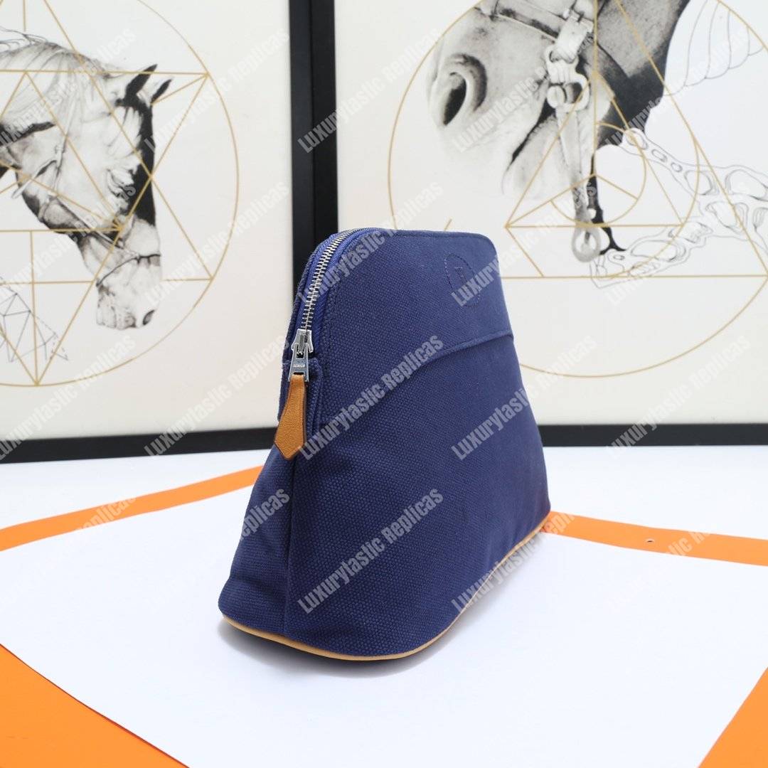 H**mes bolide travel case medium model navy blue