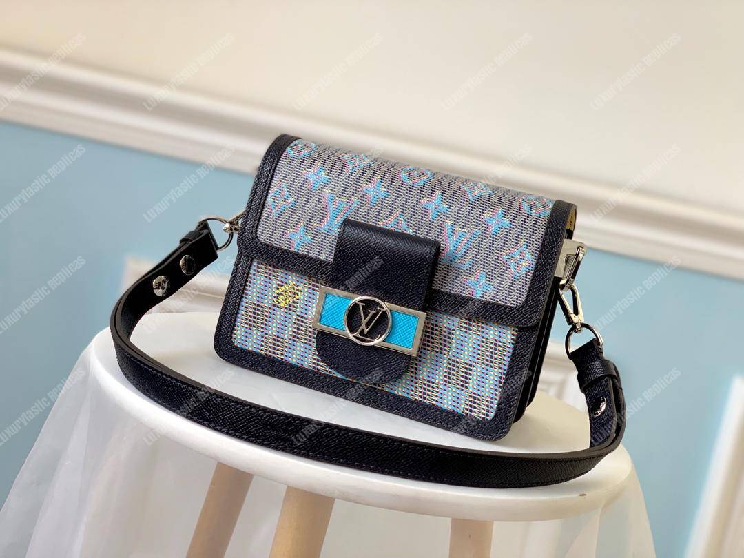 LV Mini Dauphine Blue Monogram Handbag