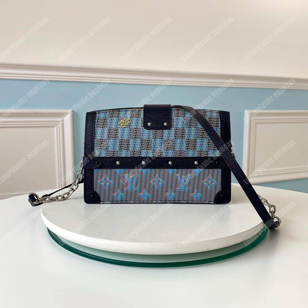 LV Trunk Clutch Blue Monogram
