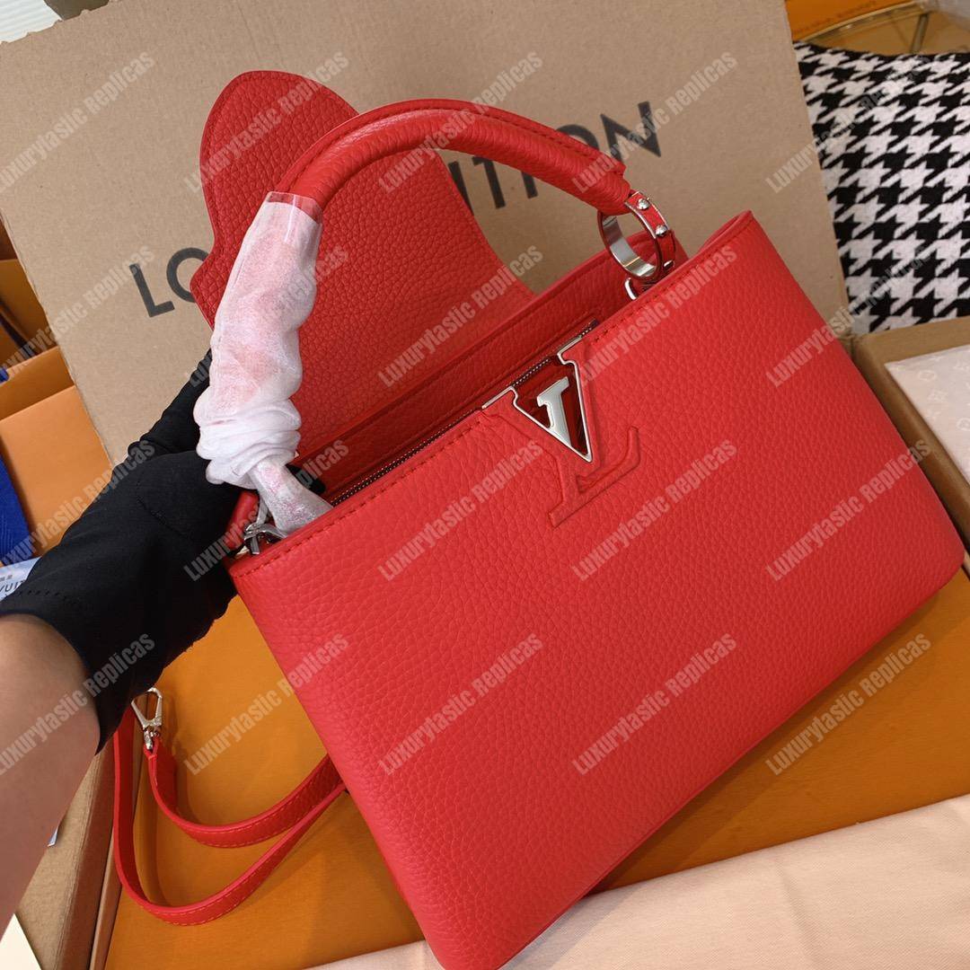 LV Capucines BB Taurillon Leather Bag Rubis