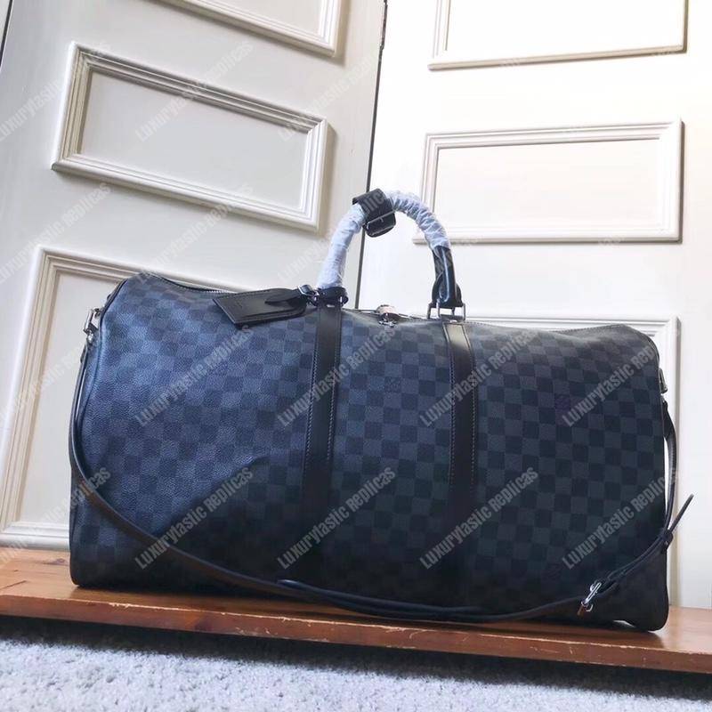 LV Keepall Bandouliere 55 Damier Graphite Canvas