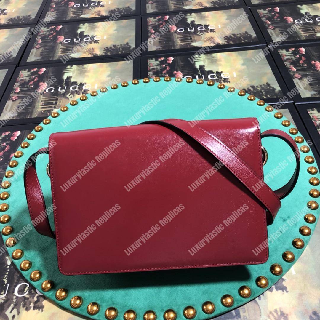 G*u*i small leather shoulder bag red
