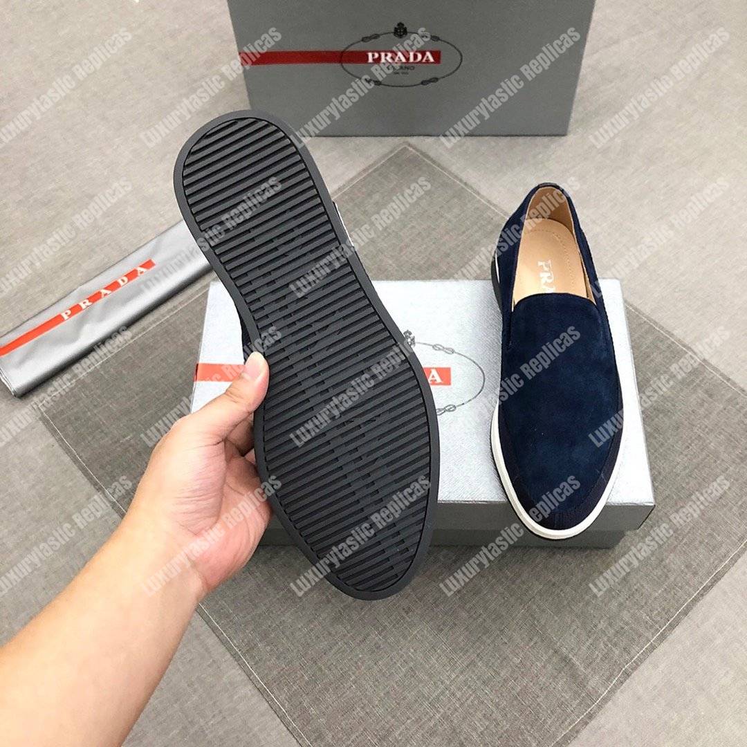 Pra*a technical nylon slip-ons blue