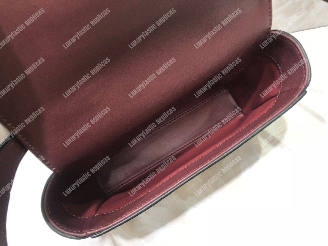 Givenchy Small Eden Bag In Eggplant Crocodile Effect Leather