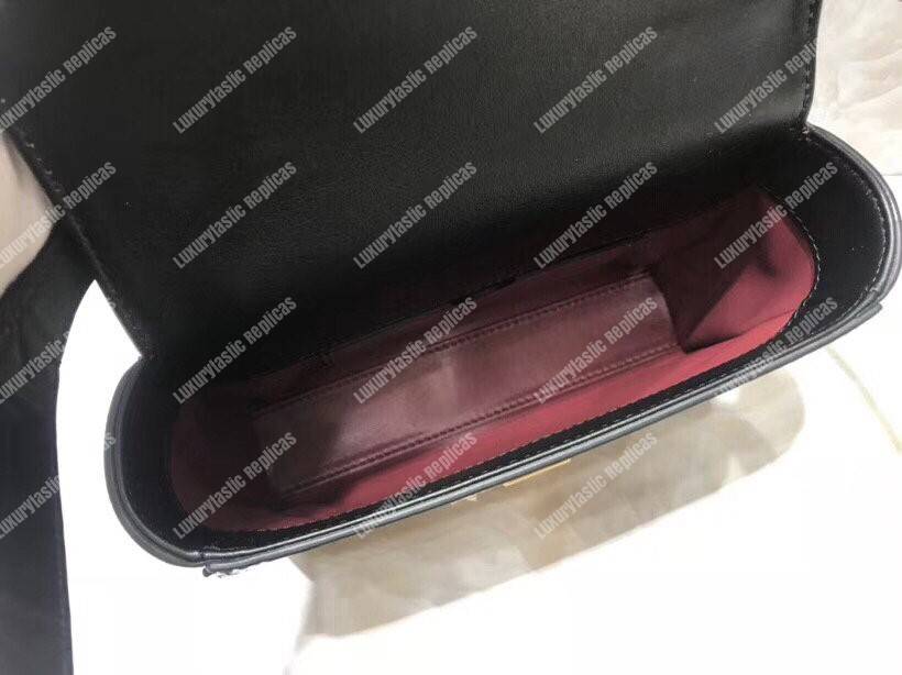 Givenchy Small Eden Bag In Black Crocodile Effect Leather