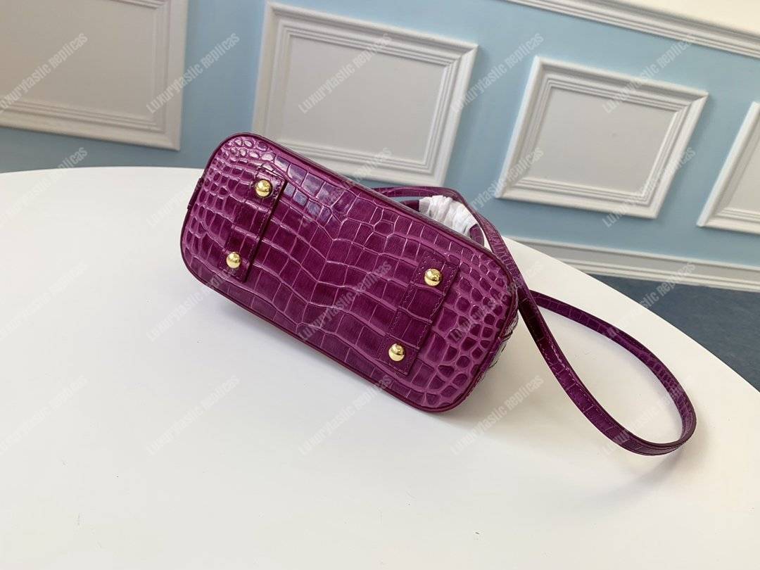 LV Alma BB Crocodilien Brillant Amethyste