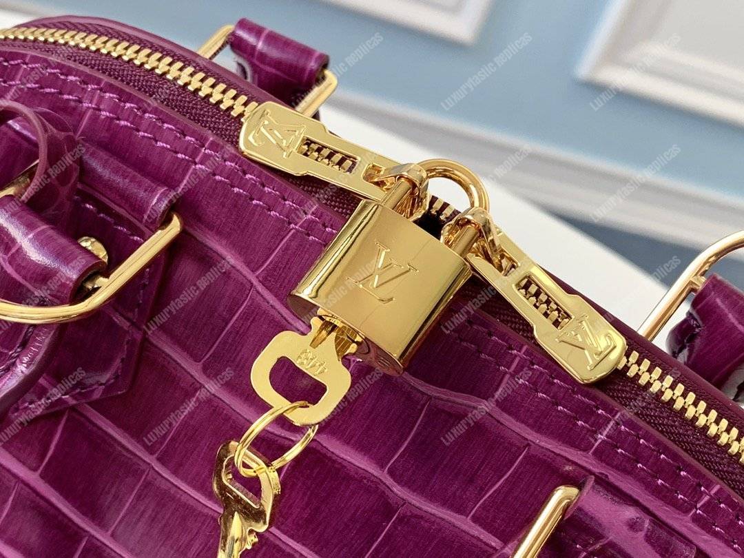 LV Alma BB Crocodilien Brillant Amethyste
