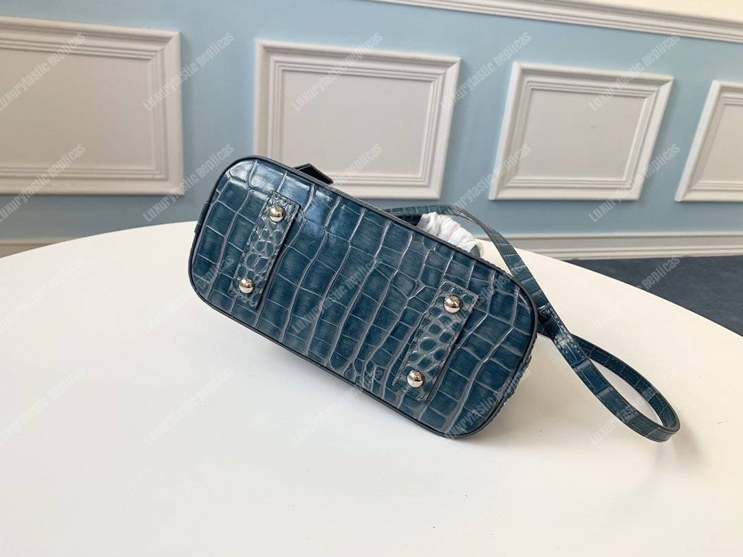 LV Alma BB Crocodilien Brillant Ocean Blue