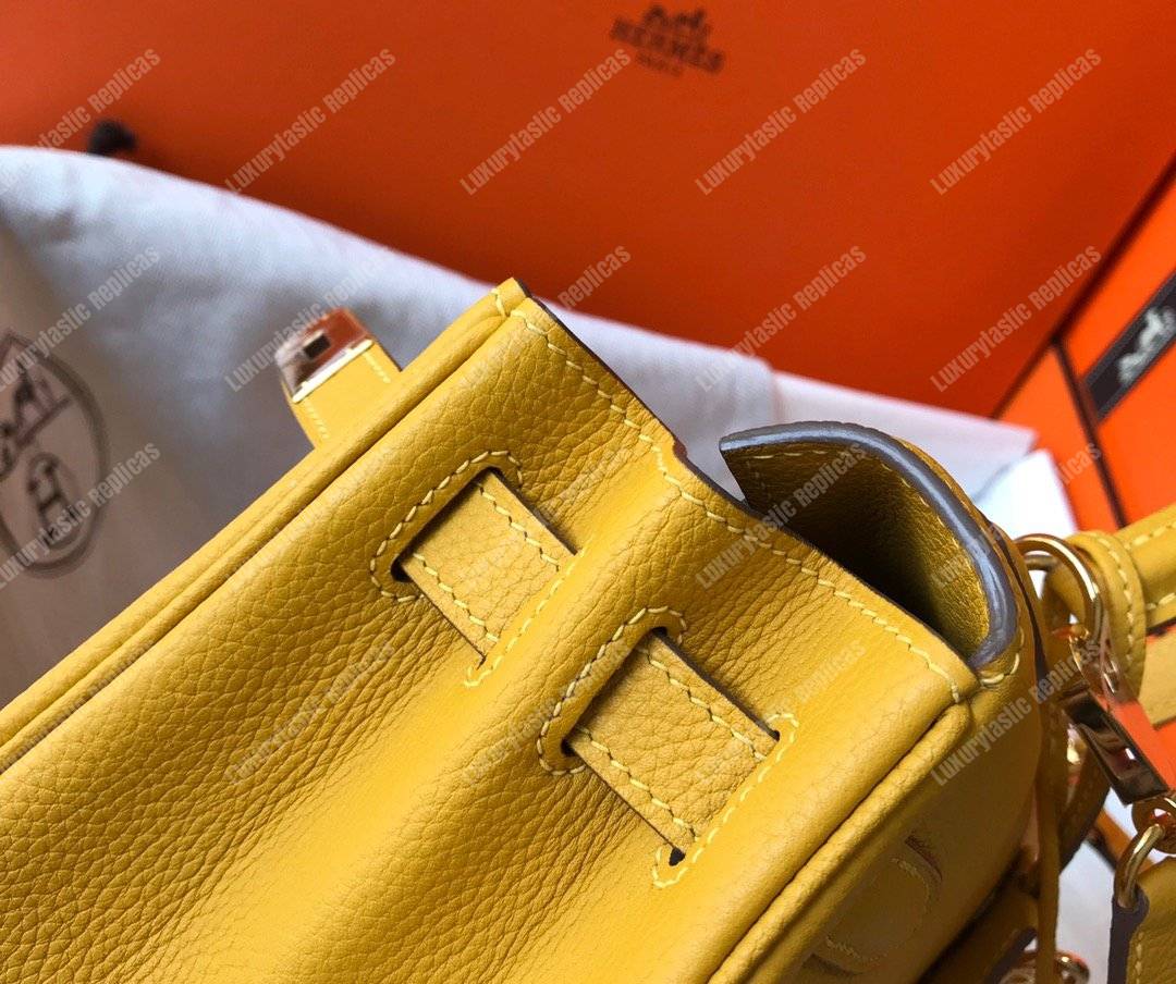 H**mes kelly 28 togo yellow soleil gold-toned hardware