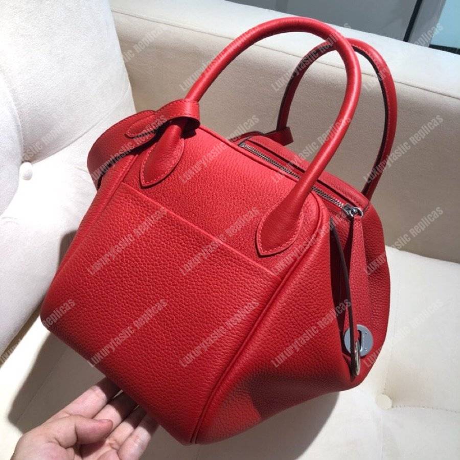 H**mes lindy 26 bag clemence rouge red