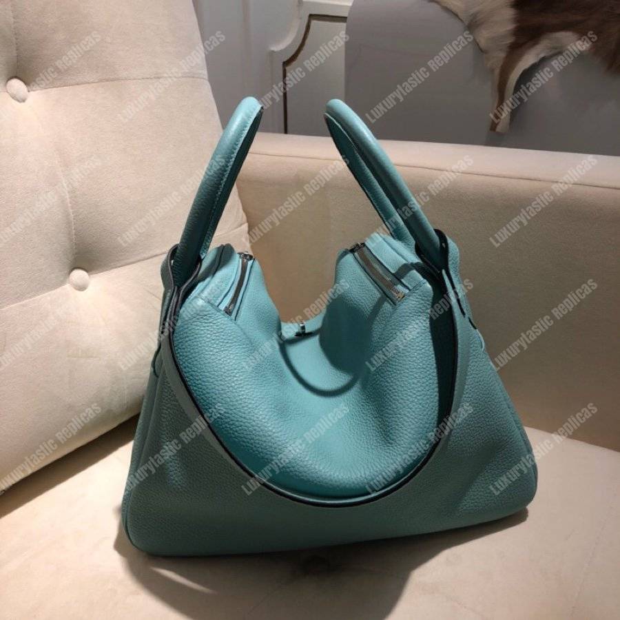 H**mes lindy 30 bag clemence blue atoll