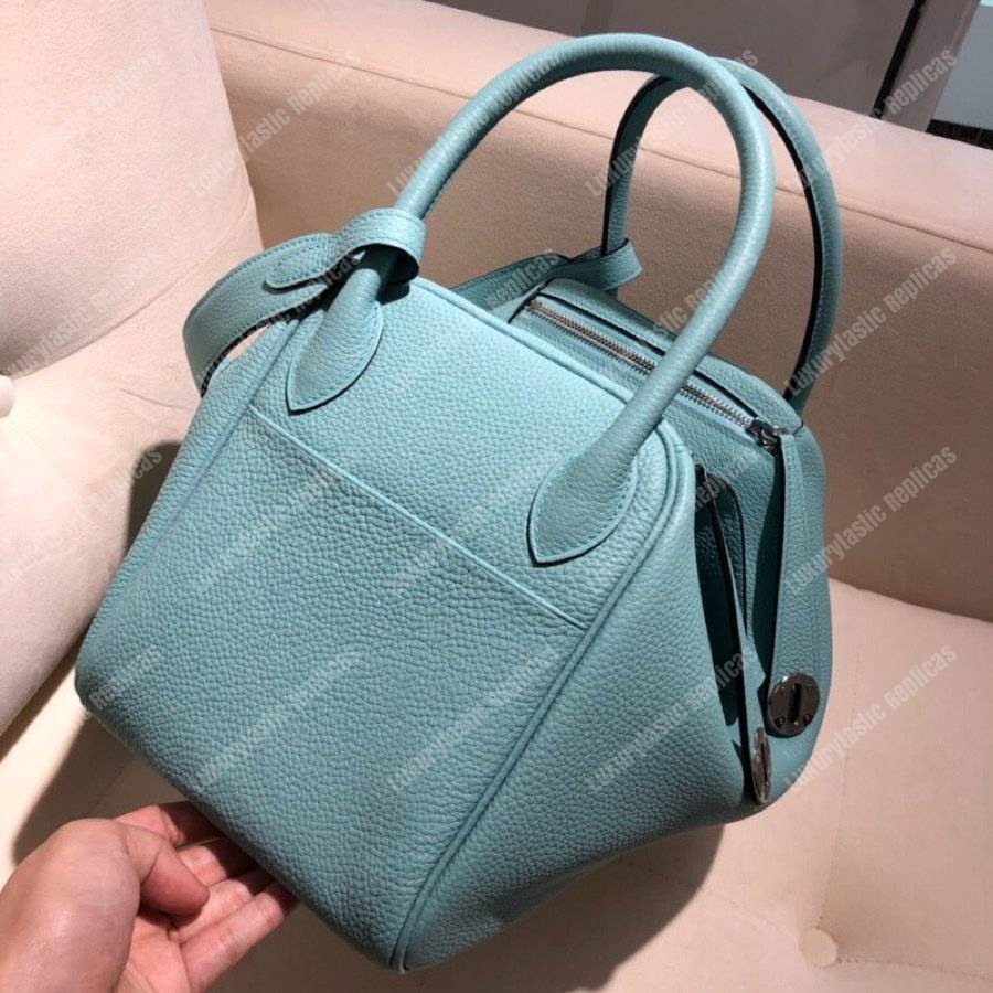 H**mes lindy 30 bag clemence blue atoll