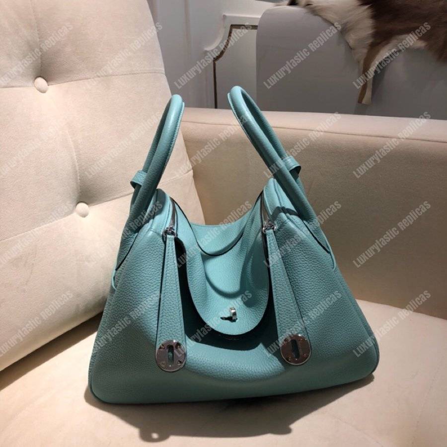 H**mes lindy 26 bag clemence blue atoll