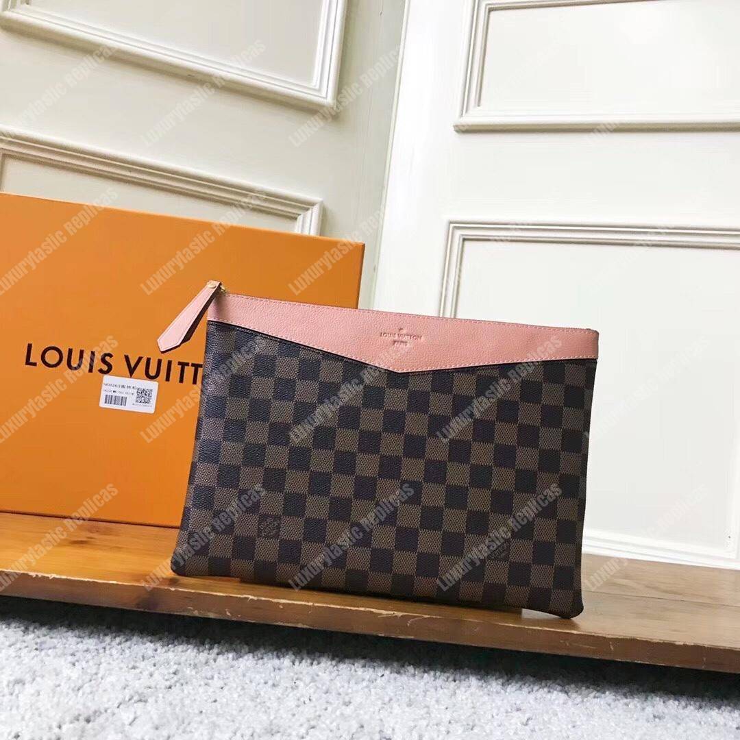 LV Daily Pouch Damier Ebene Beige