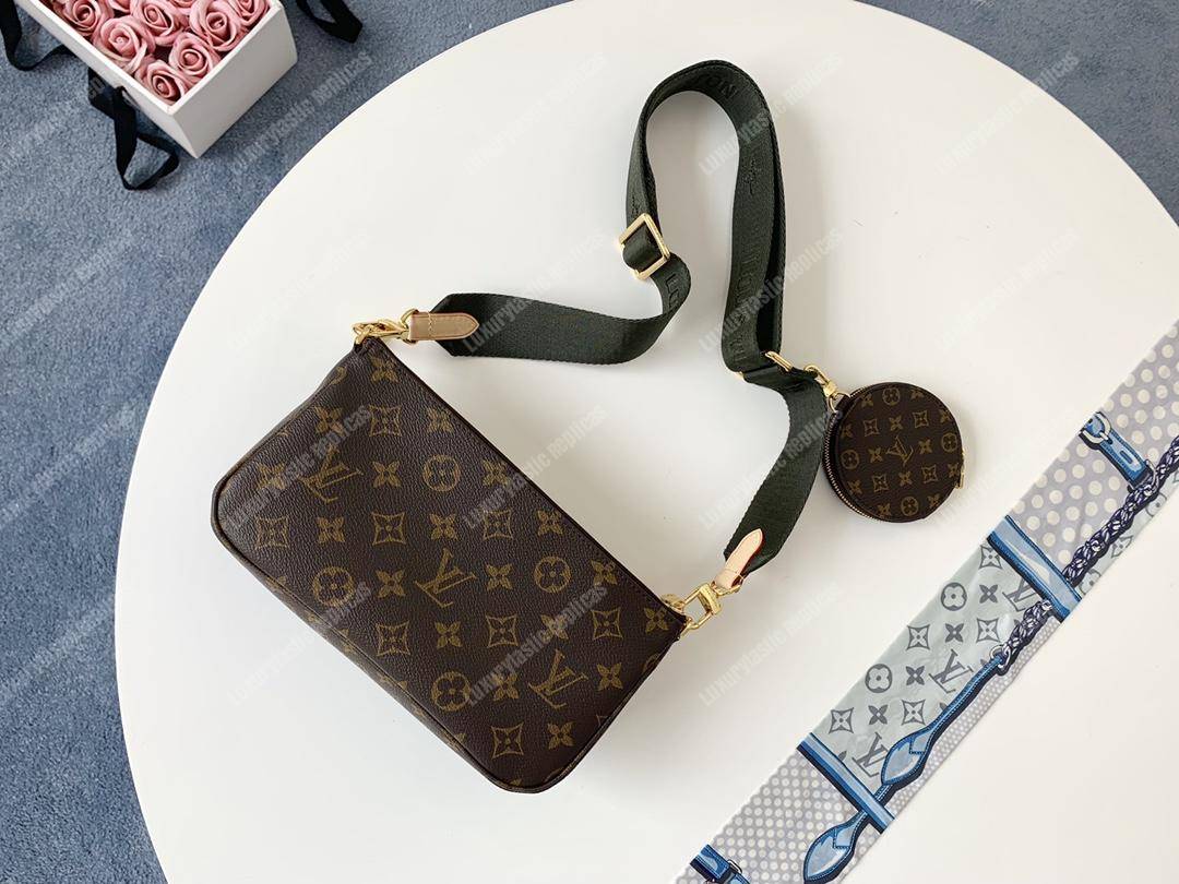 LV Multi Pochette Accessoires Digital Exclusive Prelaunch Monogram Khaki