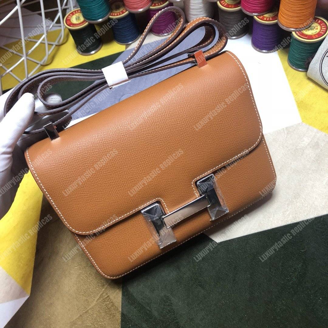 H**mes constance 18 bag epsom gold palladium-hardware