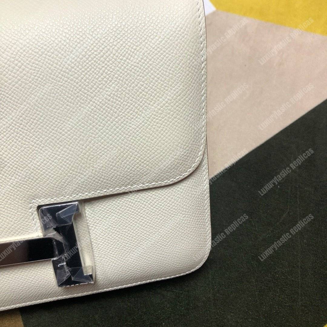 H**mes constance 18 bag epsom gris perle palladium-hardware