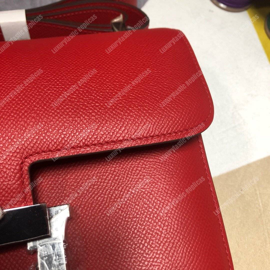 H**mes constance 24 bag epsom rouge red palladium-hardware