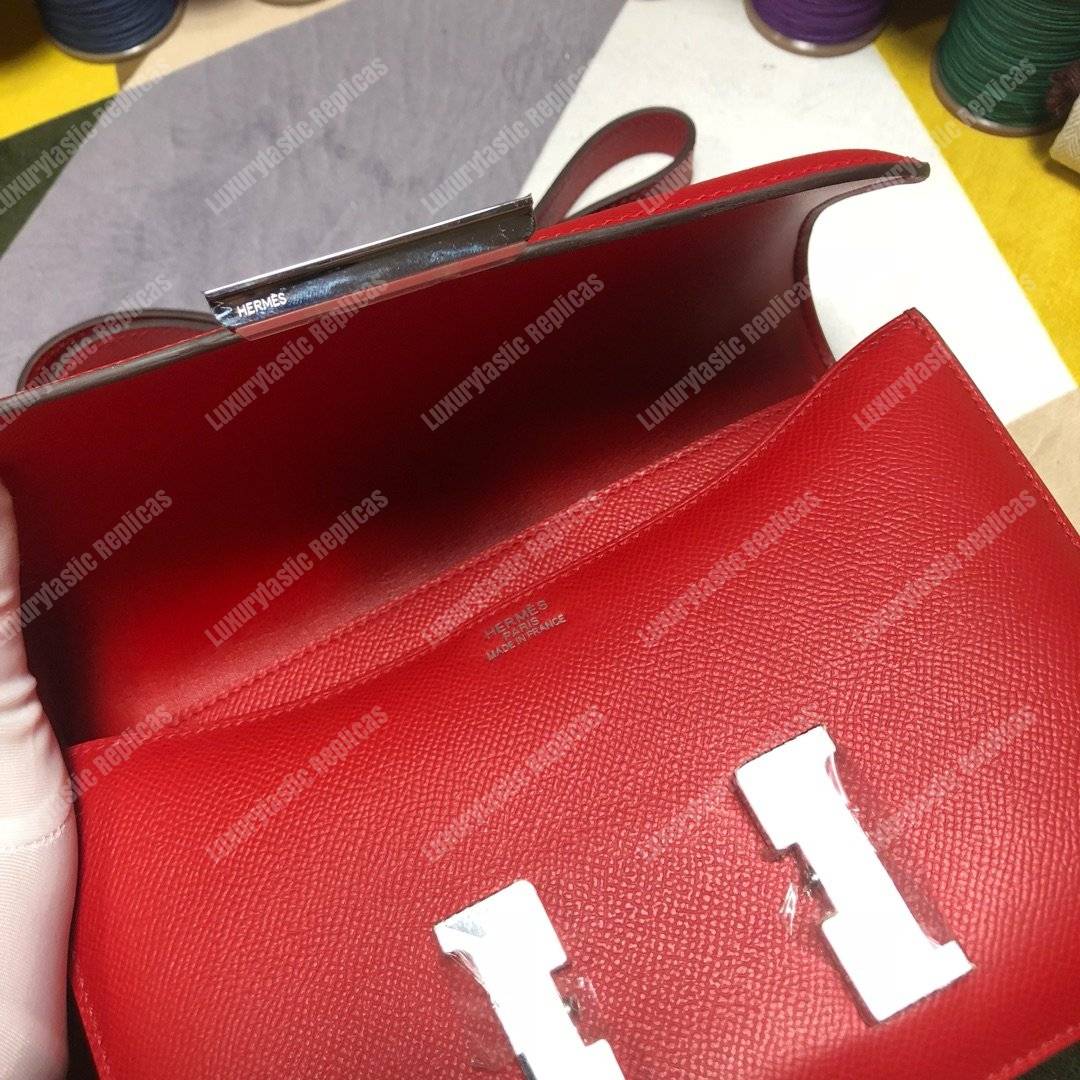 H**mes constance 24 bag epsom rouge red palladium-hardware