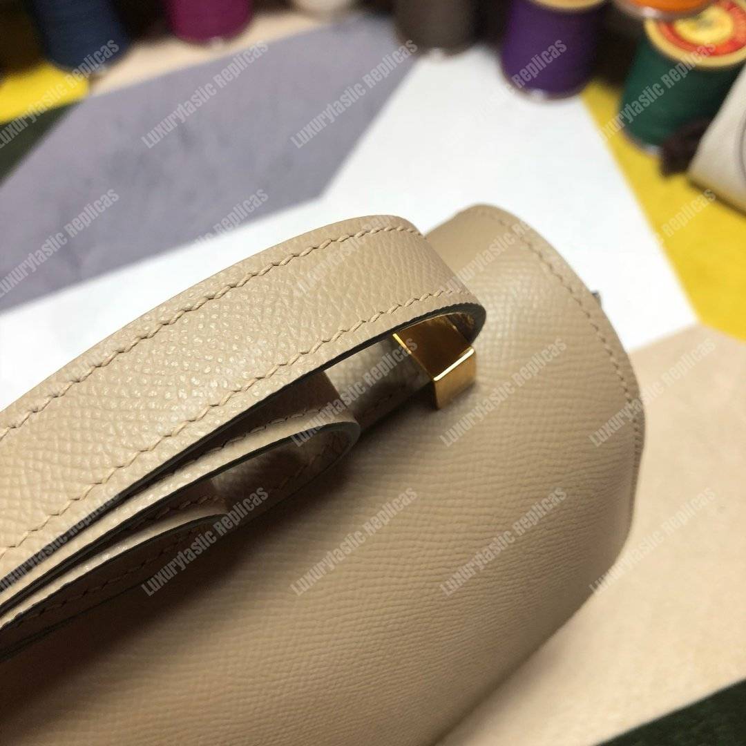 H**mes constance 18 bag epsom etoupe gold-hardware